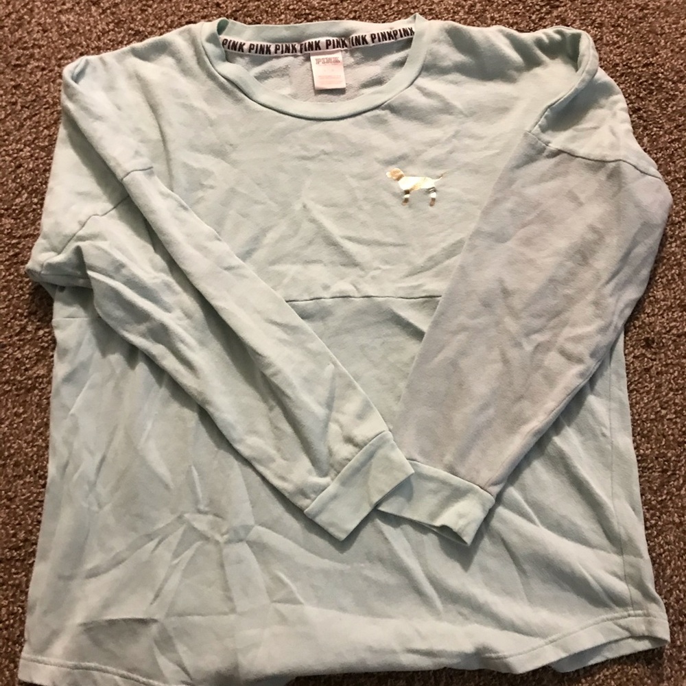 Light blue PINK by vs long sleeve